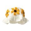 bucket6 Custom Acrylic 3D Embroidery Casual Knit Bucket Hat for Women