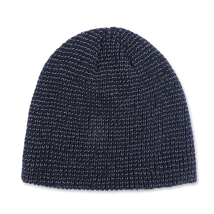 cuffless Custom Acrylic Reversible Cuffless Fleece Beanie