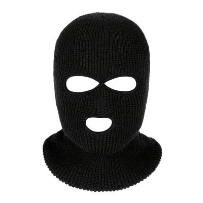 mask Custom Logo Acrylic Full Face Knit Ski Mask With 3 Holes
