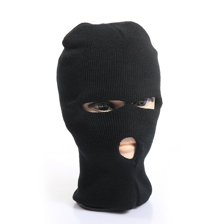 OEM Comfortable Embroidery Logo 3 Hole Acrylic Ski Mask