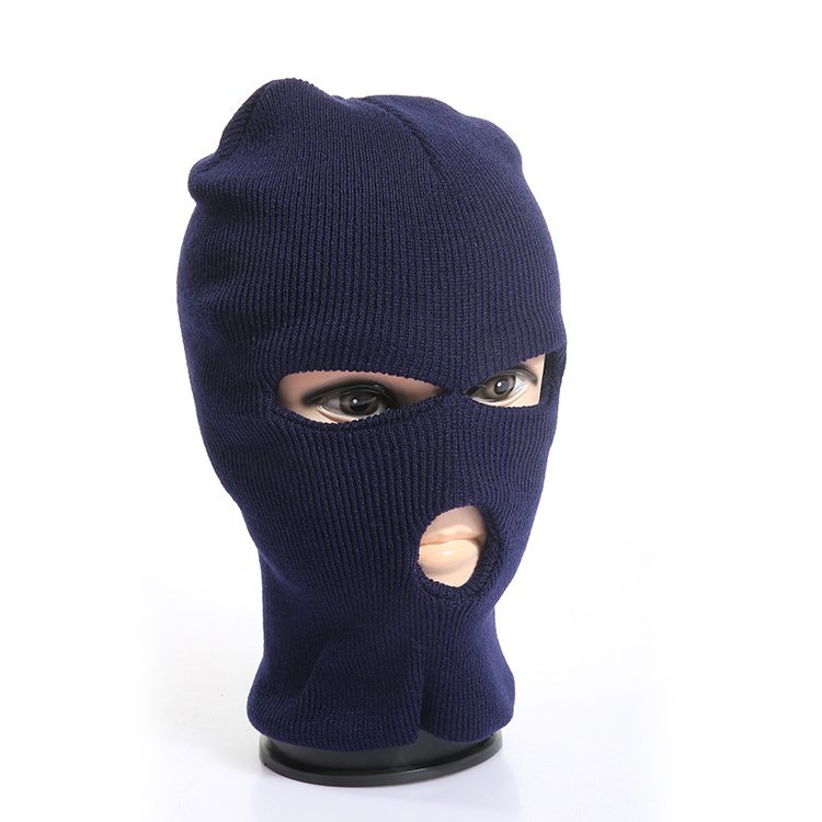 OEM Comfortable Embroidery Logo 3 Hole Acrylic Ski Mask