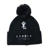 Individuell gestaltete Acryl-Pompon-Mütze mit gesticktem Logo