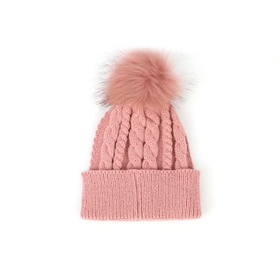 pom2 Custom Warm Soft Merino Wool Acrylic Pom Pom Hat for Women