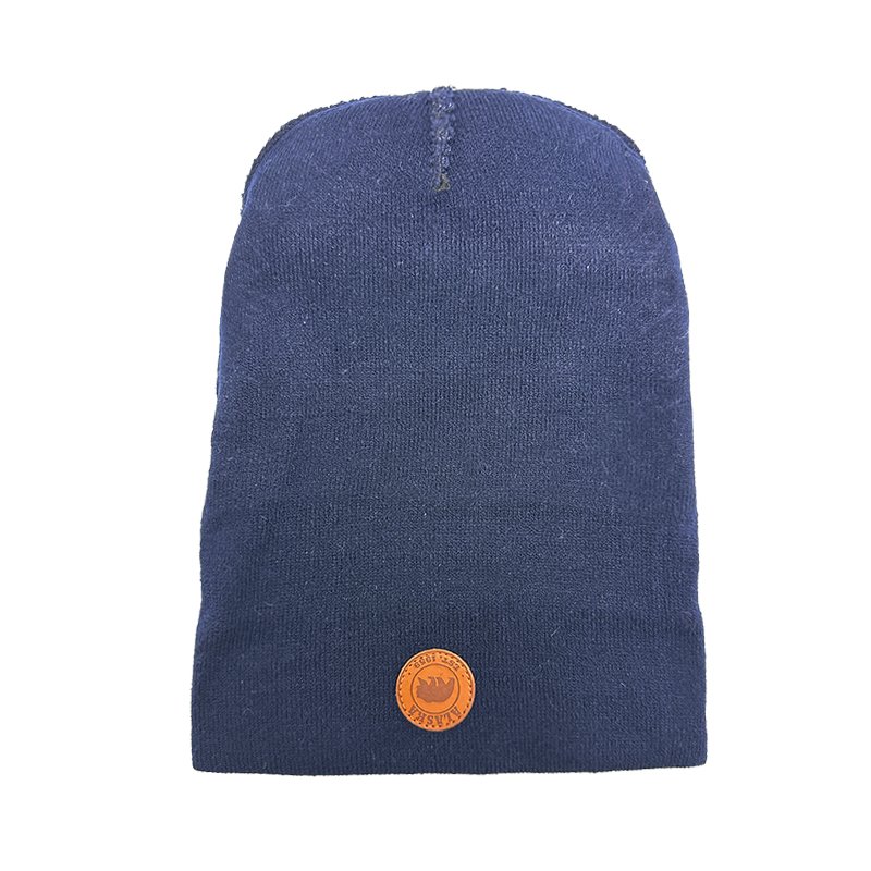 Bonnet à pompon en tricot jacquard avec logo brodé personnalisé