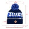 Bonnet à pompon en tricot jacquard avec logo brodé personnalisé