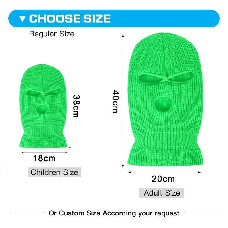 s14 Custom Acrylic Fashion Warm Outdoor 3 Hole Ski Mask
