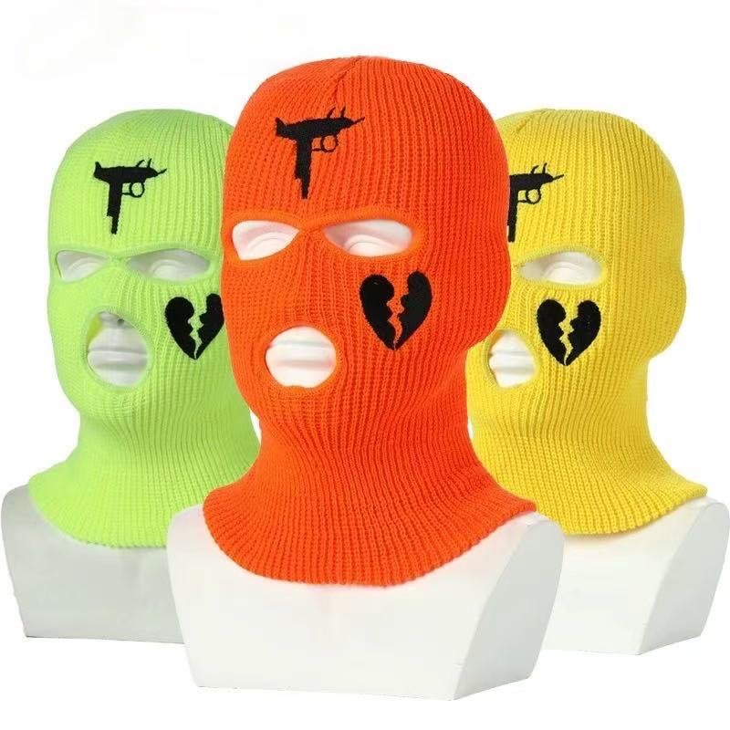 Custom3D Embroidery Logo Acrylic Knitted Ski Mask