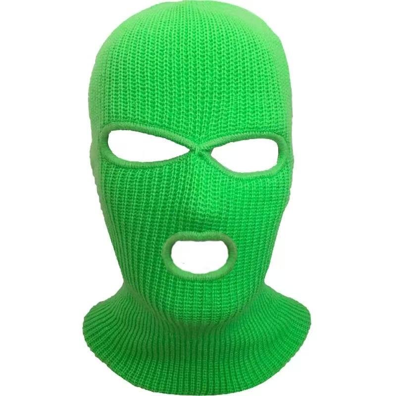 Custom3D Embroidery Logo Acrylic Knitted Ski Mask