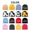ビーニー4 グラフィックデザイン 全面プリント アクリルニット ウィンタージャカード スカルビーニー