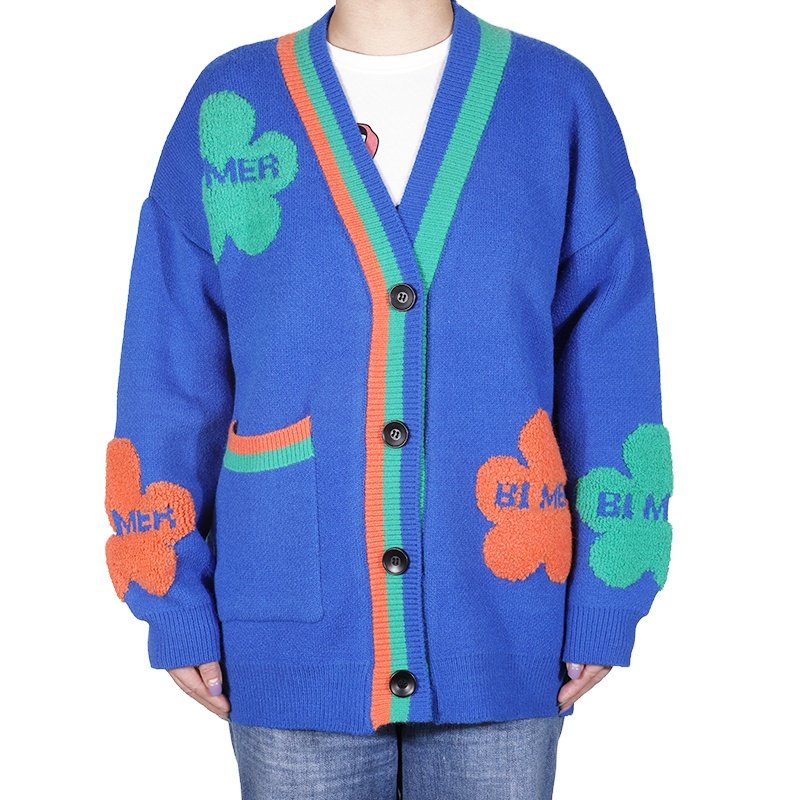 Maglione lavorato a maglia con cardigan in nylon/cotone jacquard da donna ODM