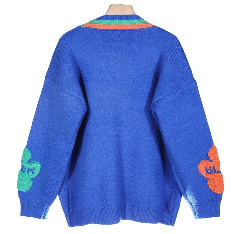 Maglione lavorato a maglia con cardigan in nylon/cotone jacquard da donna ODM