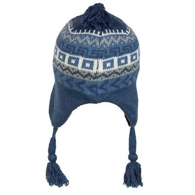 earflap3 Custom Acrylic Jacquard Knitted Earflap Ski Hat for Women