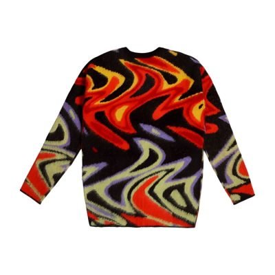 jumper2 Men's Mohair Jacquard Anti-wrinkle Crew Neck Winter Casual Knitted Jumper