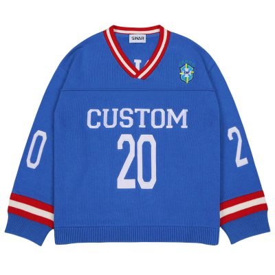 jumpers Custom Pullover Vintage Knitted Sports Jersey Embroidery Sweater for Men