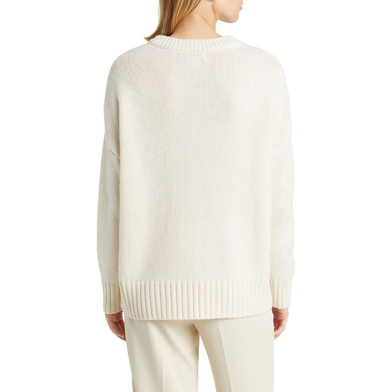 Pullover2 Maßgeschneiderter Kaschmirpullover mit Rundhalsausschnitt für Damen