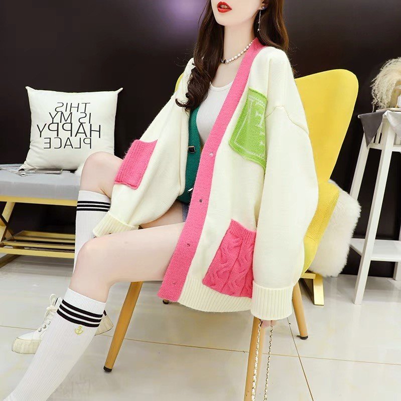 OEM & ODM Women's Viscose / Cotton Long Sleeve Jacquard Knitted Sweater