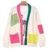 OEM & ODM Women's Viscose / Cotton Long Sleeve Jacquard Knitted Sweater