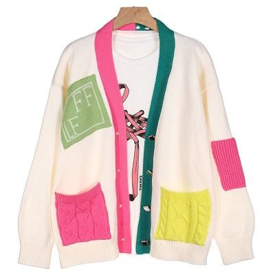 sweater4 OEM & ODM Women's Viscose / Cotton Long Sleeve Jacquard Knitted Sweater
