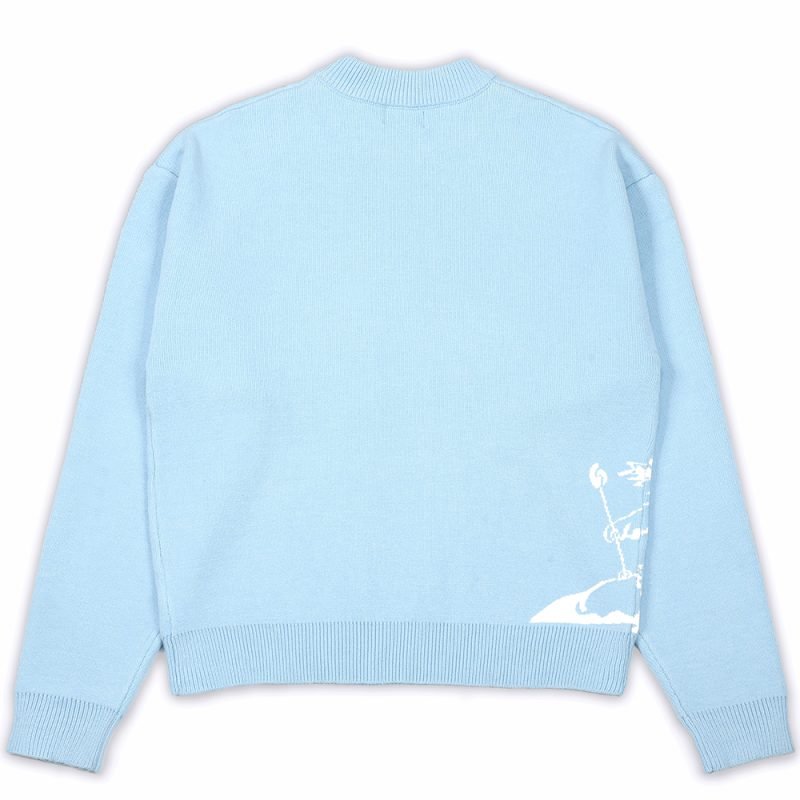 Maglione girocollo in maglia jacquard con grafica personalizzata per uomo