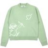 Maglione girocollo in maglia jacquard con grafica personalizzata per uomo