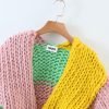 Cardigan en coton crocheté pour femme, col en V, personnalisé