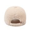 Casquette de baseball d'hiver épaisse en molleton brodé de style coréen en polyester personnalisé