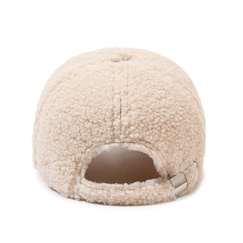 Casquette de baseball d'hiver épaisse en molleton brodé de style coréen en polyester personnalisé