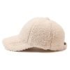 Casquette de baseball d'hiver épaisse en molleton brodé de style coréen en polyester personnalisé