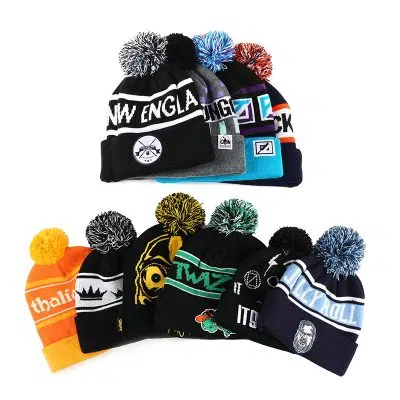 cotton1 Custom Fashion Cotton Knitted Pom Pom Beanie