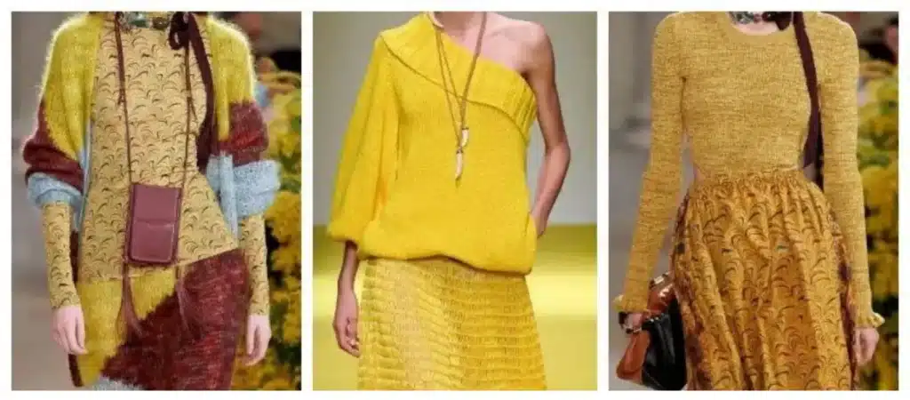Pull en maille jaune gingembre chaud et blé mûr