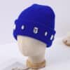 Wholesale Custom Acrylic Beanie with Pearl Chain & Rhinestone – Warm & Stylish