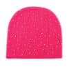 Bonnet en acrylique brodé 3D de qualité pour l'automne et l'hiver – Bonnet chaud en tricot avec strass pour voyager