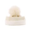 pom1 Custom Women's Fleece-Lined Knit Beanie with Rhinestones and Pom Pom