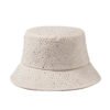 Chapeau bob pour femme avec strass en forme de goutte d'eau – Tissu en coton pour le printemps et l'automne
