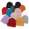 Y2K Rhinestone Knit Beanie – Custom Logo Warm Winter Hat