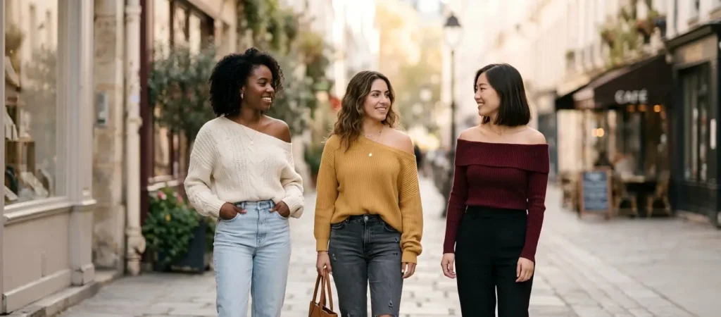 off-the-shoulder sweaters
